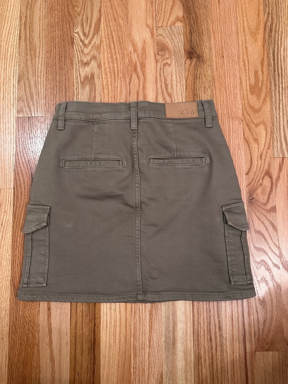NWT Rails Laurel Stretch Cotton Cargo Skirt, Washed Olive, Size 23 - Picture 5 of 16